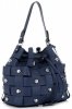 GEANȚĂ DIN PIELE shopper bag Vittoria Gotti bleumarin V5867
